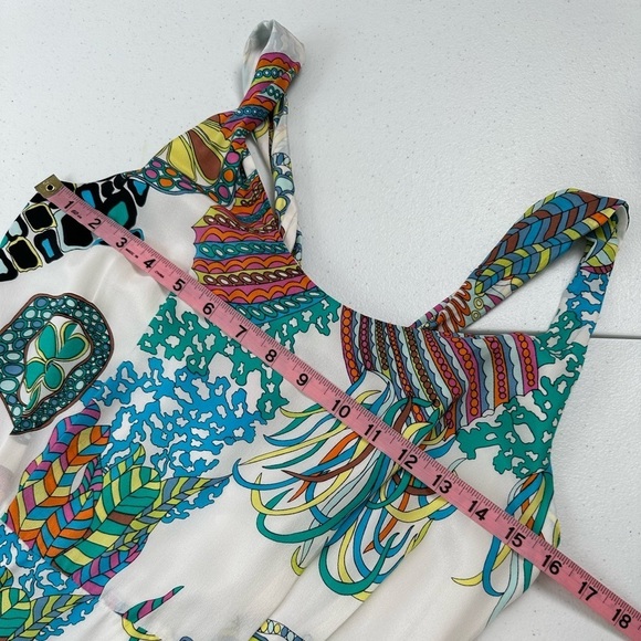 NWT Trina Turk for Banana Republic Silk Crazy Botanical Twist Strap Mini Dress - Picture 6 of 16